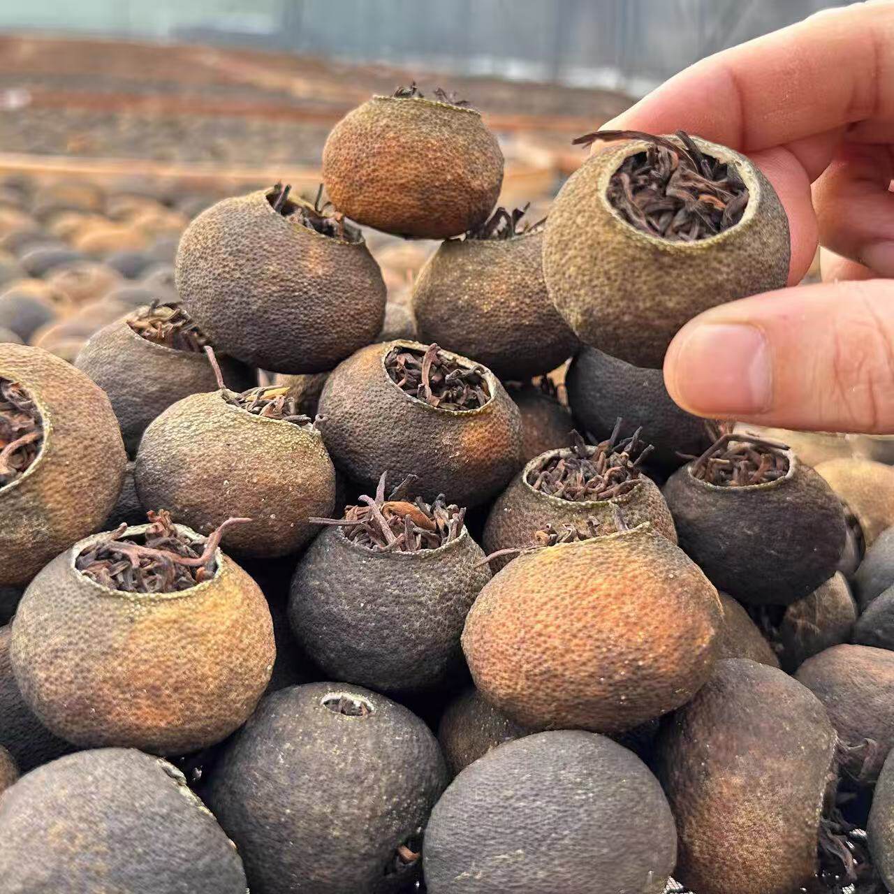 珍品小青柑普洱生晒送礼一年五年全生晒普洱茶金芽茶特级正宗宫廷