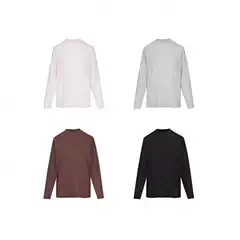 Kylie's Same Style Women's Loose Cotton Long-Sleeve T-Shirt, Boyfriend Style, Comfortable Silhouette, Dropped Shoulders