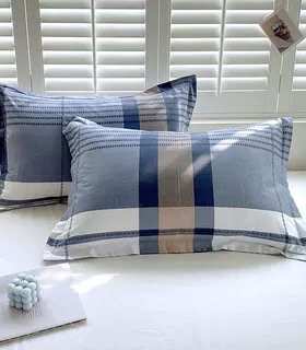 男孩条纹格子纯棉枕套一对全棉男生卡通学生宿舍30x5040x60 48x74