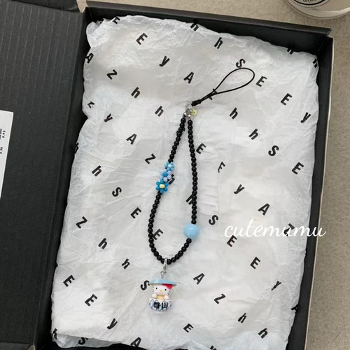 小红书同款ins可爱泡面kt猫手机链猫咪挂件 ccd相机链挂饰通用萌