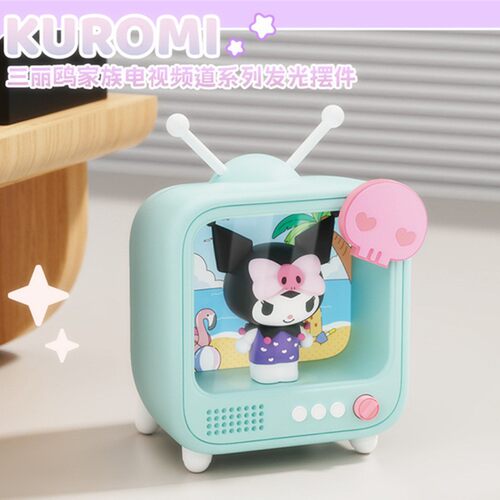 三丽鸥系列发光摆件hellokitty美乐蒂酷洛米等桌面卡通公仔手办
