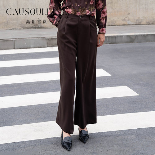 高斯雪岚OL通勤阔腿裤休闲