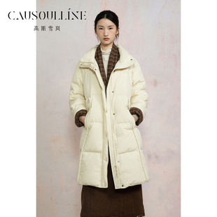 高斯雪岚2025冬新款时尚翻领羽绒服外套女中长款商场同款25417578