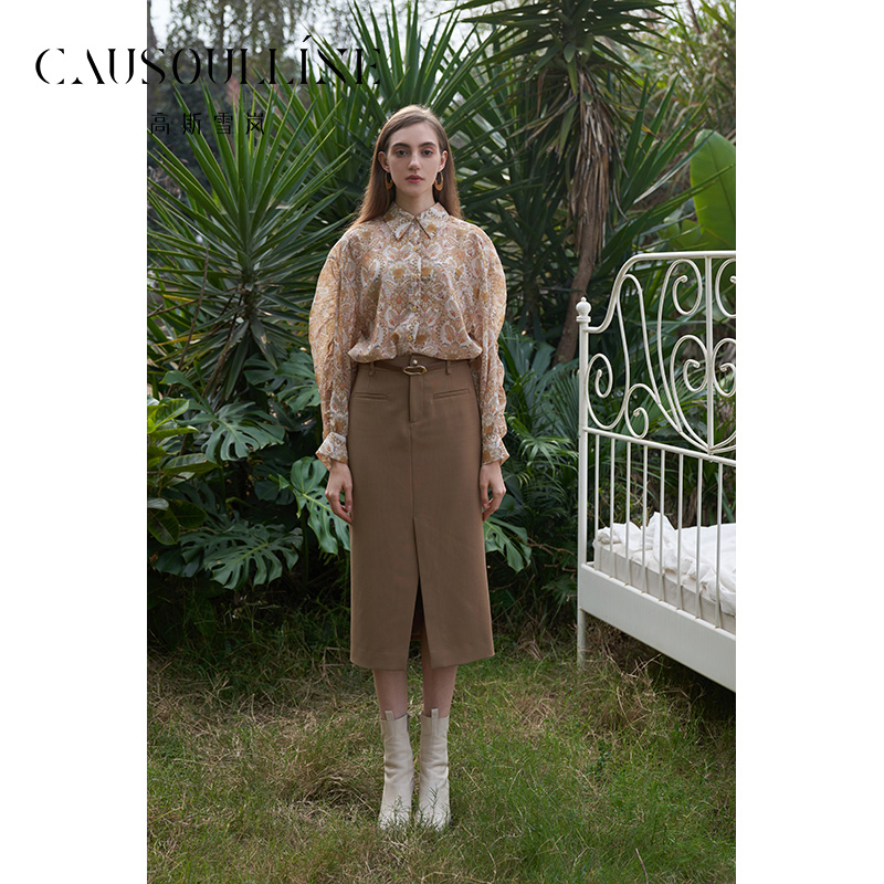 高斯雪岚修身铅笔裙ol气质半身裙