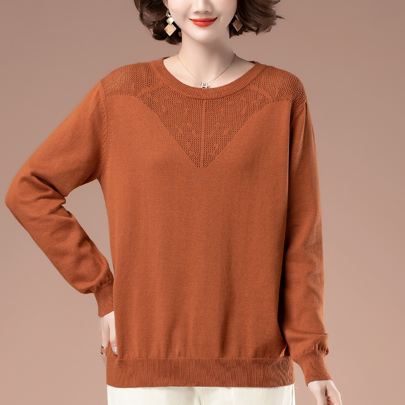 秋冬新款肥加大码中年妈妈针织衫