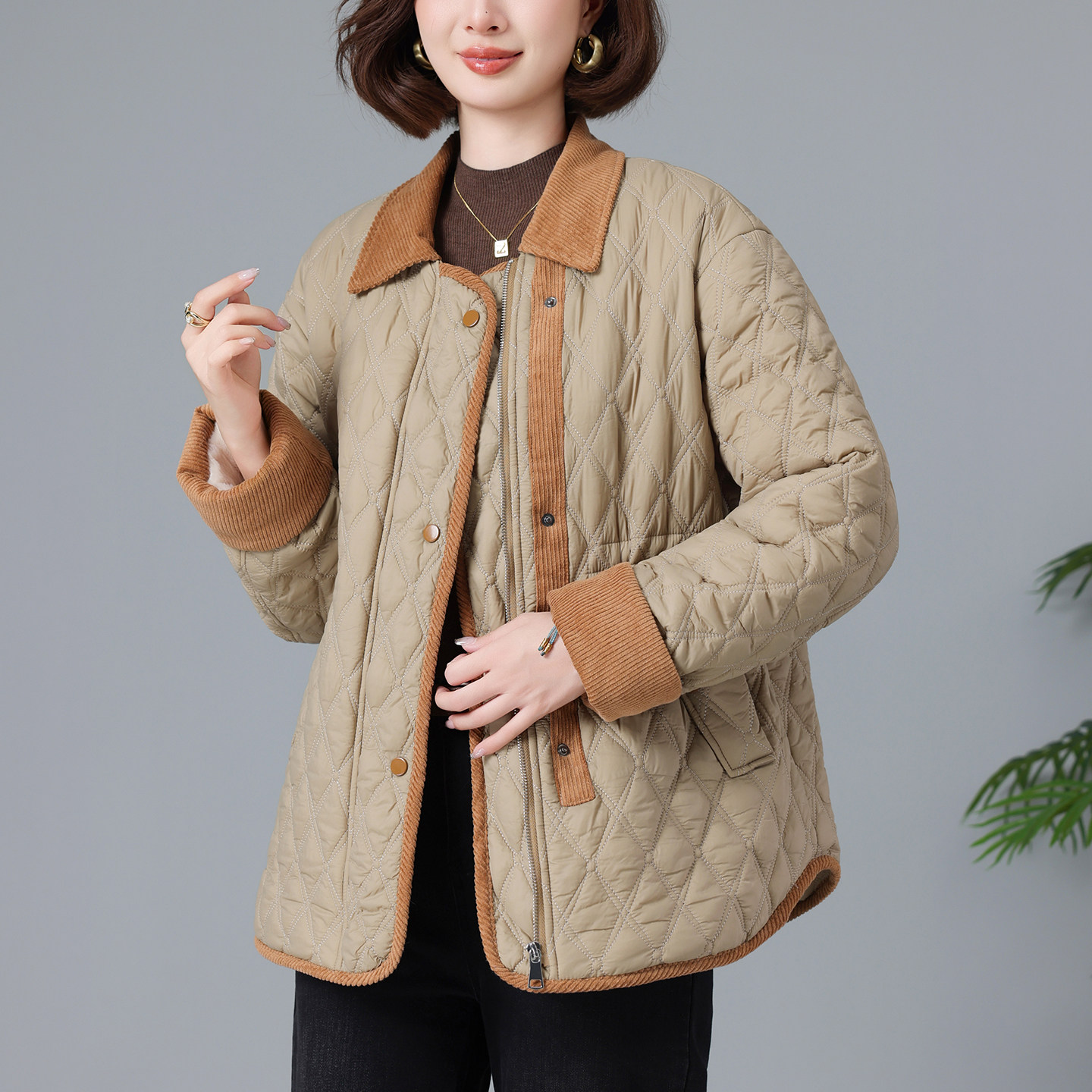 中老年妈妈外套秋冬新款加肥加大码女装宽松保暖加绒加厚棉袄上衣,女装/女士精品,棉衣/棉服,淘宝优惠券,粉丝福利购,淘宝优惠卷