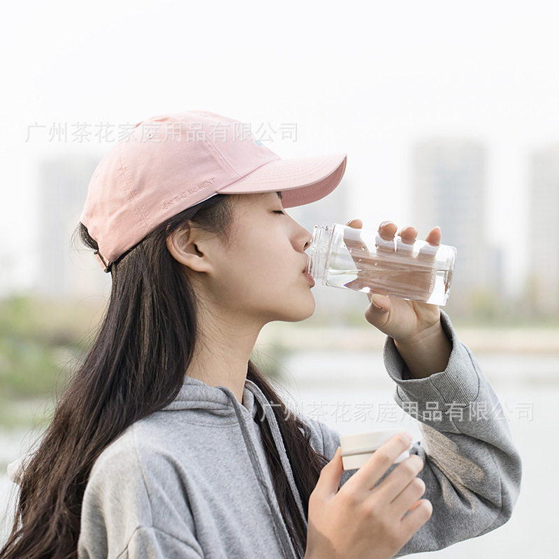 茶花tritan水杯塑料运动杯子简约