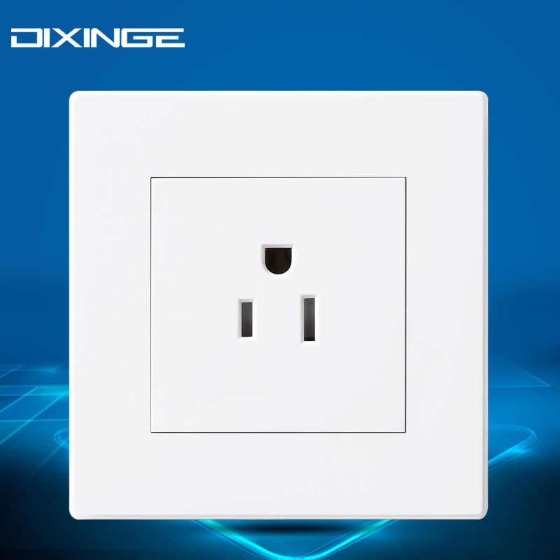 86型PC面板110V 250V美规墙壁电源插座 5-15R美标15A美式三孔插座