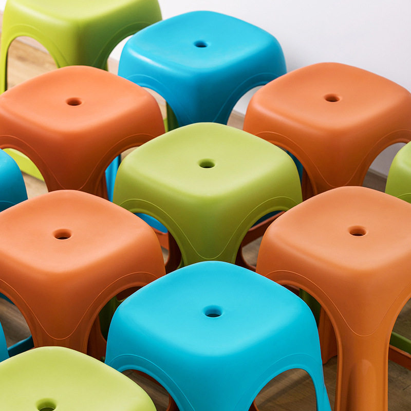 茶花塑料凳子高脚凳加厚家用客厅防滑餐桌凳板凳高凳子厂家109001