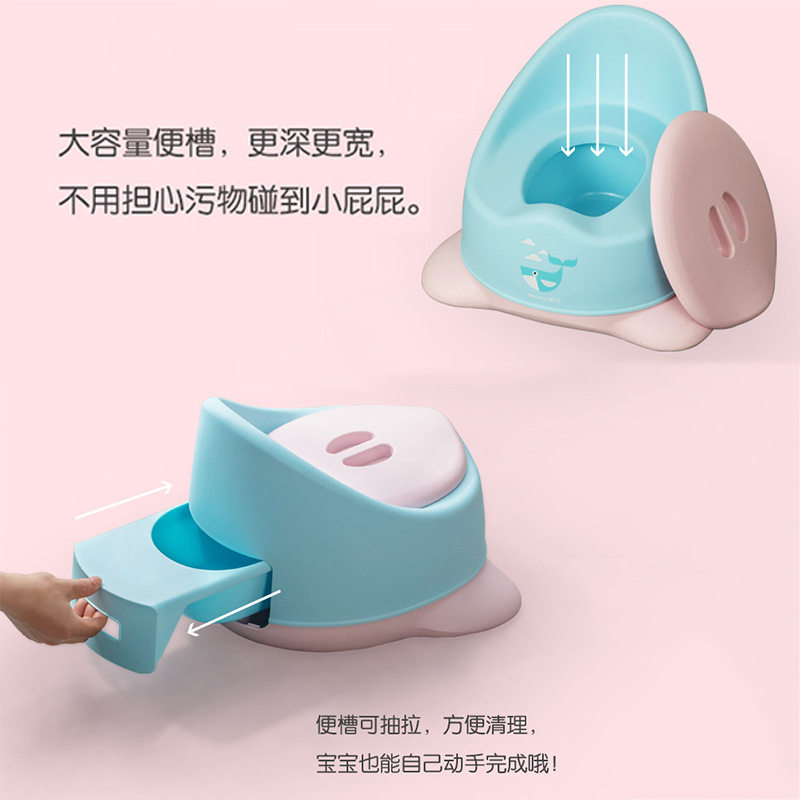 茶花儿童坐便器加厚带盖防溅尿便