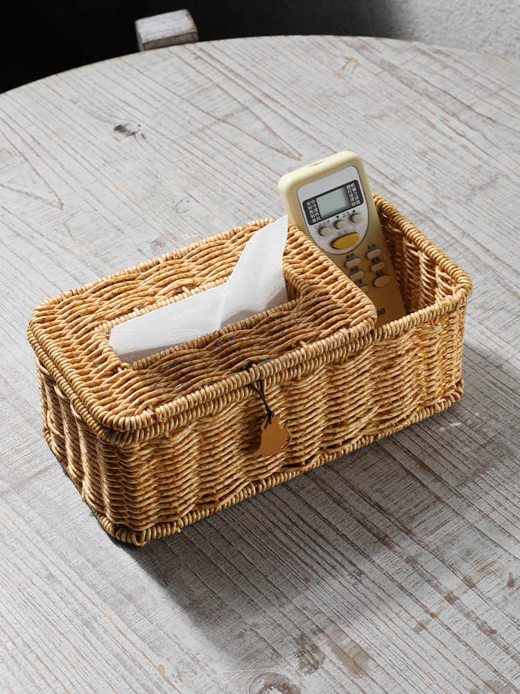 Kens斯堪的纳维亚风格客厅咖啡桌纸巾盒家庭可及豪华多功能遥控收