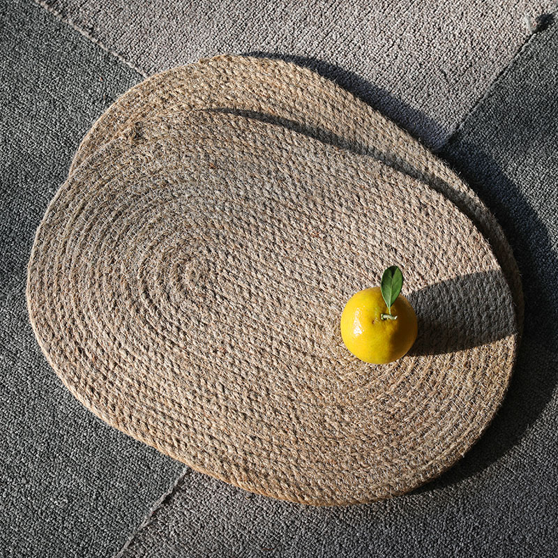 日式亚麻隔热垫餐垫锅垫桌垫草编