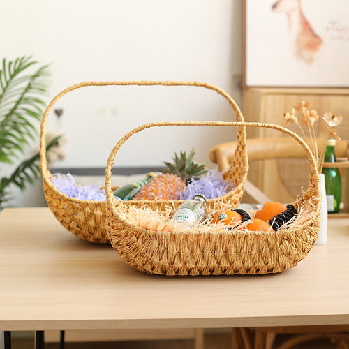 手工编织户外野餐篮水果篮