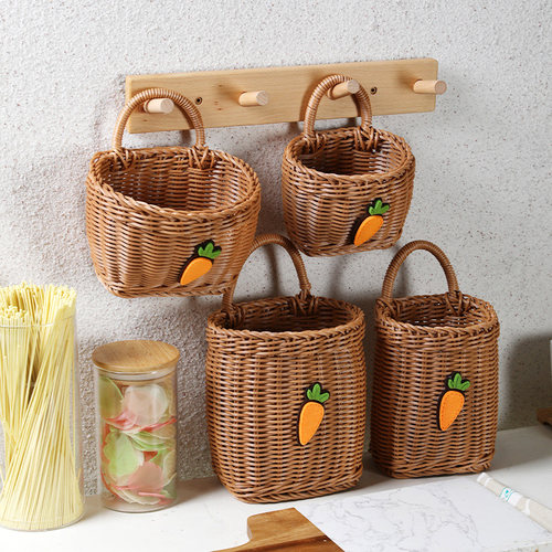 姜蒜收纳筐厨房葱蒜头挂墙篮