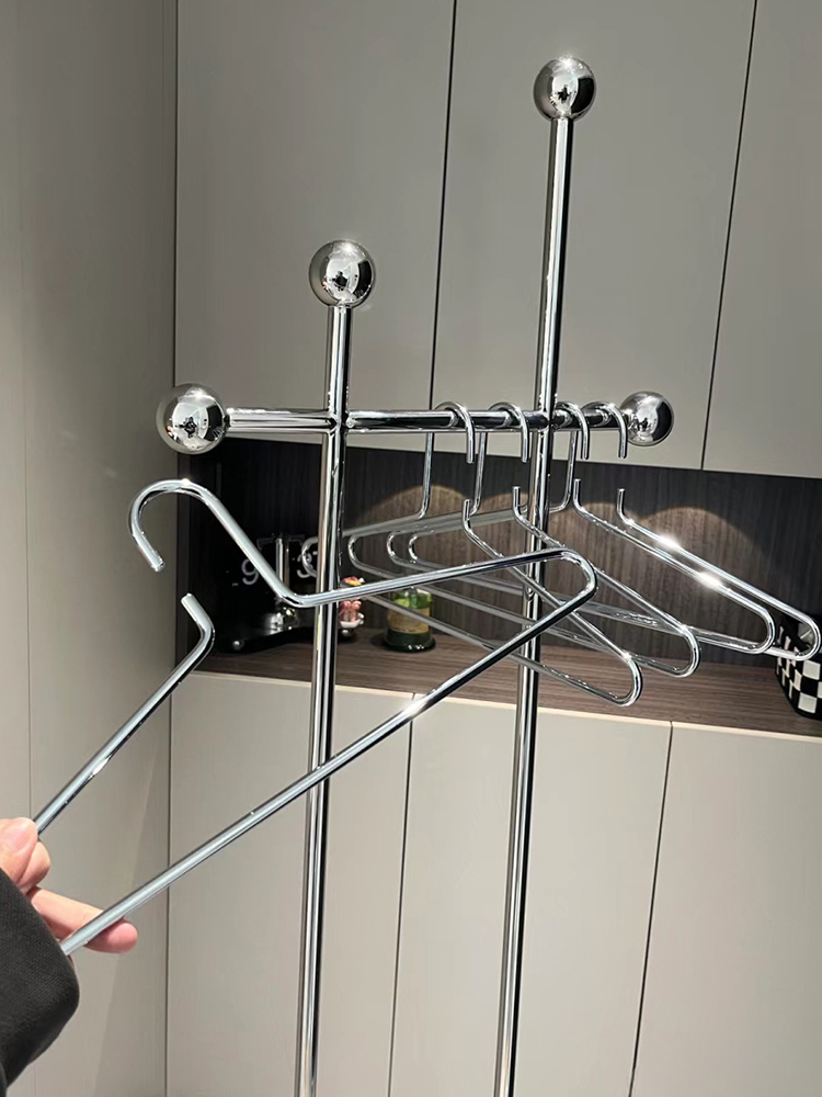 银色金属加粗衣架服装店衣橱衣挂