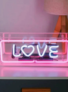 亚克力盒霓虹灯DREAM定制英文字母拍照网红抖音装饰灯