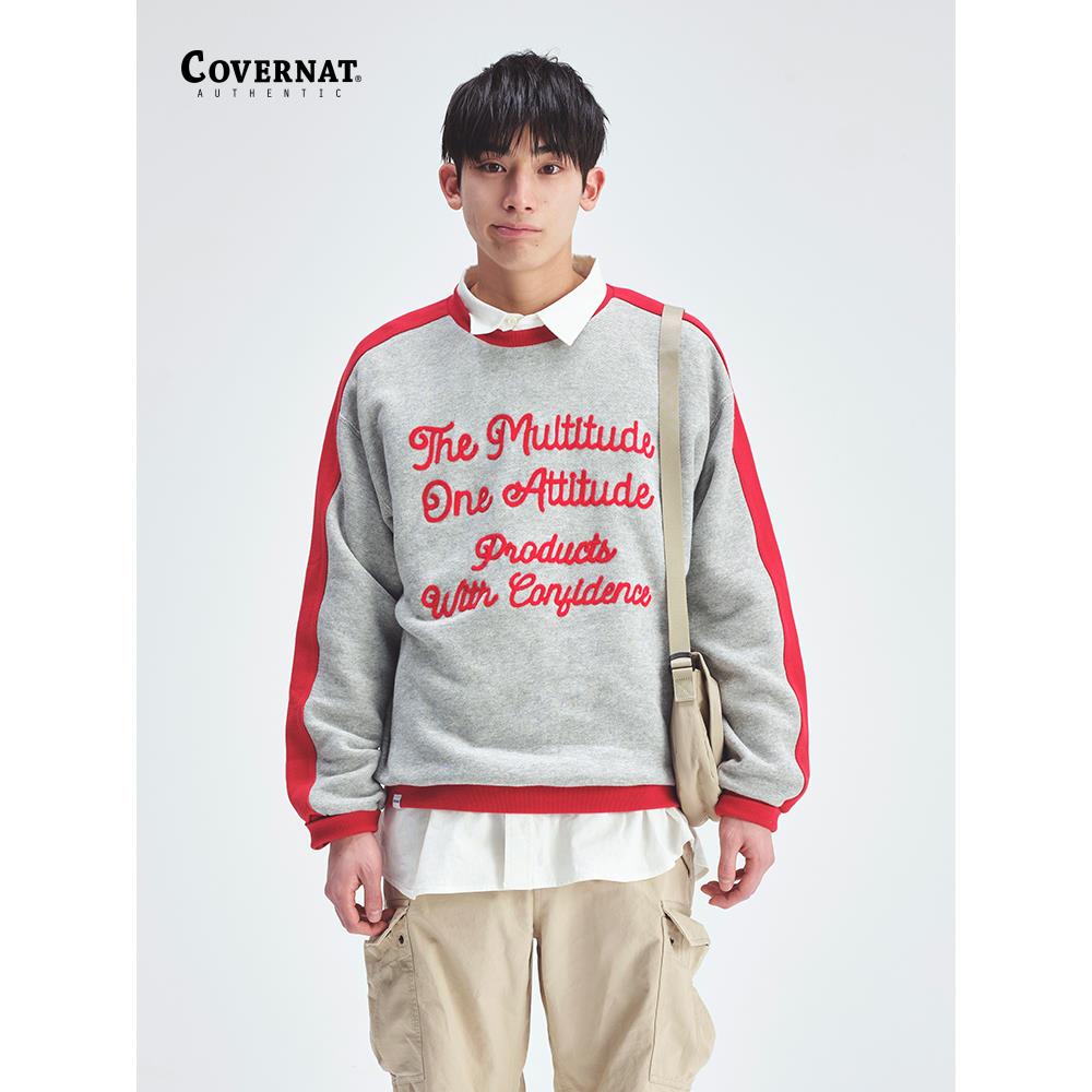 Covernat春季新款2025字母卫衣潮套头圆领上衣情侣同