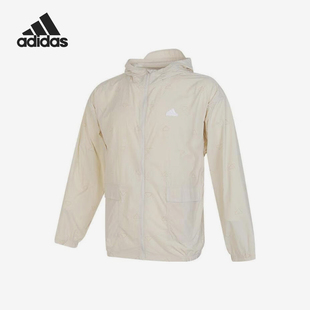 Adidas/阿迪达斯官方正品新款儿童轻薄连帽运动休闲防晒衣IT4034