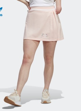 adidas阿迪达斯三叶草女装春季新款运动A字短裙IP3759 IP3758