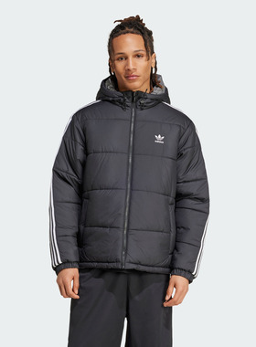 双面穿保暖连帽棉服KT0639男秋冬新款adidas阿迪达斯三叶草KS5954