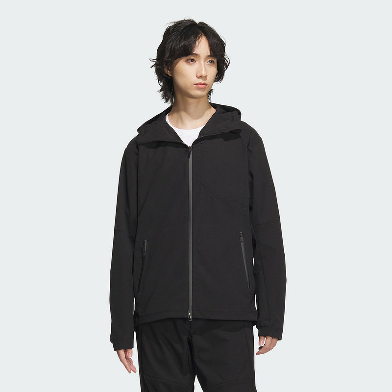 adidas阿迪达斯修身连帽衫外套2025春男宽幅袖口梭织夹克JM2007