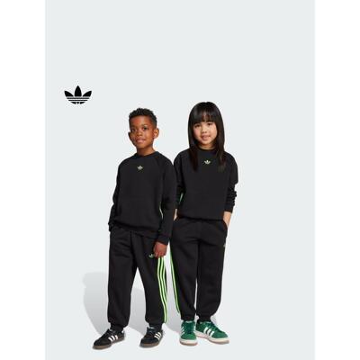 adidas阿迪达斯男小童长袖运动套装新款官方三叶草JX0546