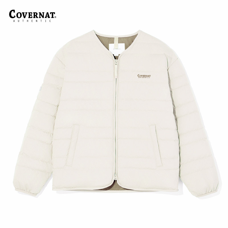 covernat韩国潮牌宽松男女同款卡拉丽斯中轻量级羽绒服24冬季新品