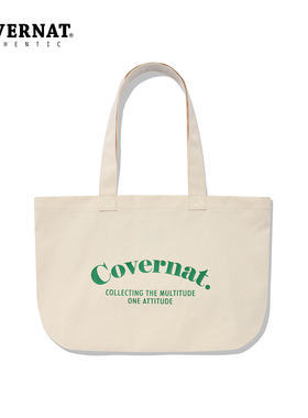Covernat手提包标志画布包字母印花帆布包单肩CO2200EC02IV