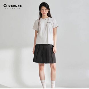 Covernat春夏新款女潮流减龄百褶裙学院风短裙CO2401SR74