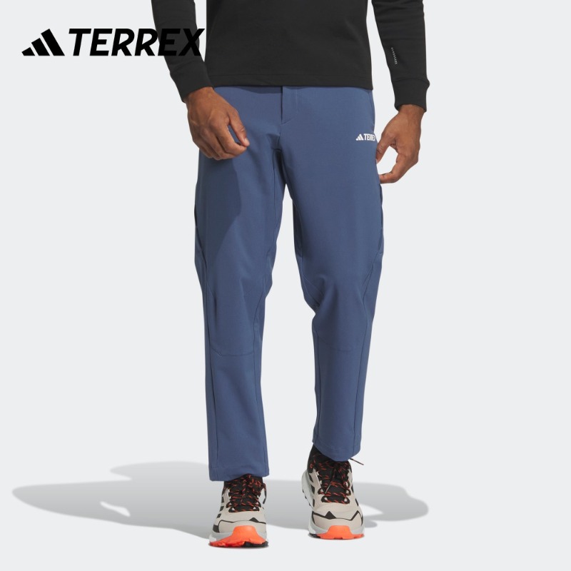adidas阿迪达斯TERREX抗风透湿疏水UPF 50+防晒户外软壳裤男春季