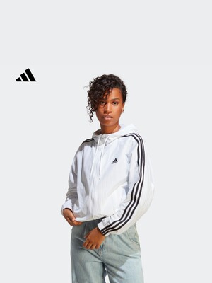 adidas阿迪达斯宽松运动连帽夹克外套女装春季轻运动IC0560