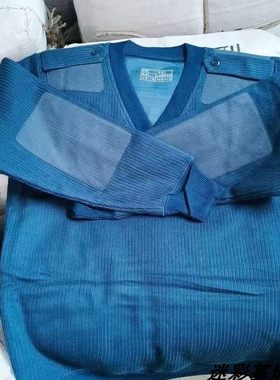 冬季正品老式蓝色绒衣绒裤套装