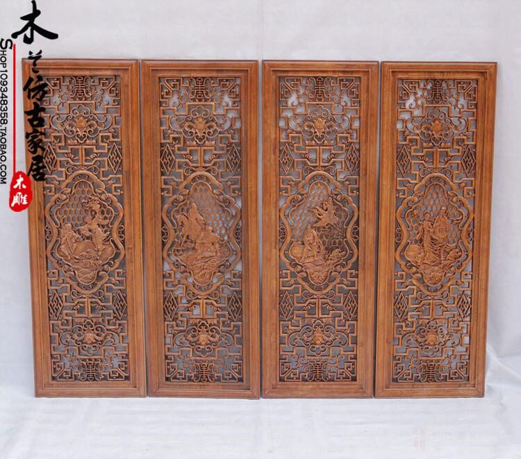 Dongyang Woodcarvan Caring Carving Carred Flower Board стена настенный экран.