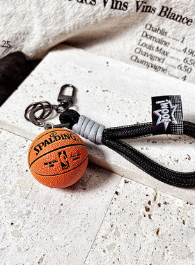 NBA篮球钥匙扣挂件高级感男生书包挂饰环圈挂绳詹姆斯科比库里