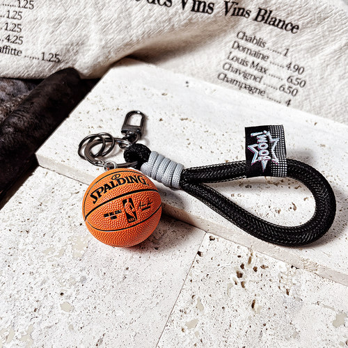 NBA篮球钥匙扣挂件高级感男生书包挂饰环圈挂绳詹姆斯科比库里