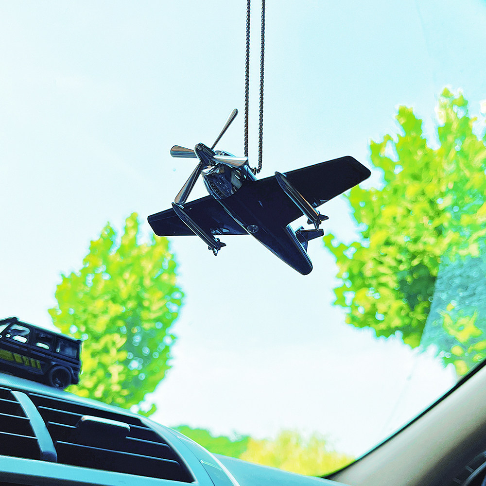 太阳能飞机汽车后视镜挂件装饰高级感创意个性香薰车挂车内装饰