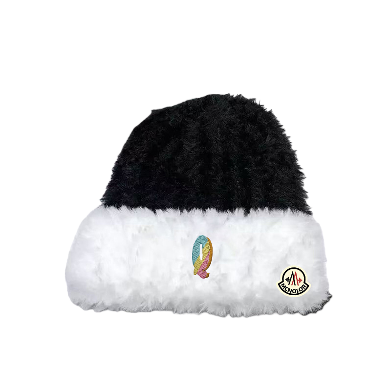 【官方直营】蒙口钢琴韩版时尚休闲百搭女秋冬保暖毛绒拼色针织帽
