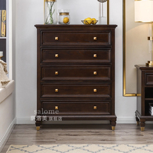 美式轻奢全实木五斗柜小户型收纳储物抽屉柜白蜡木主卧室网红斗橱