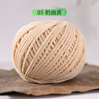 2mm hollow cotton round strand yarn yarn ball hollowed-out bag diy material bag hand-woven cotton and linen stiff yarn ball thumbnail 5