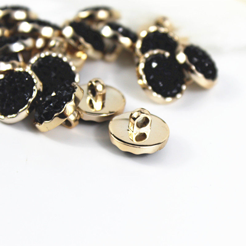 금속 가장자리 진주 라운드 버튼 다목적 카디건 스웨터 재킷 여성 의류 보조 재료 DIY 수제