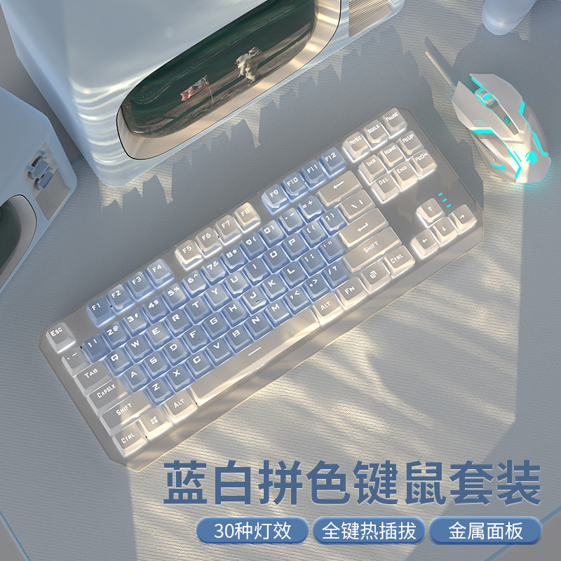 前行者机械键盘鼠标套装87键游戏电竞电脑青轴有线女生办公r75怎么样,好用不?
