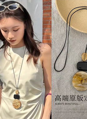 高级吊坠民族风新中式配饰毛衣链