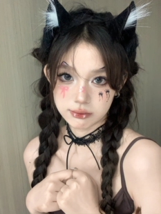 纯欲复古黑色蕾丝choker韩系短款颈带项圈绒绳简约锁骨链chocker