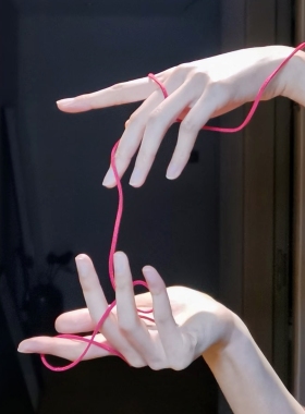 大红楼梦宋明制妆造复古红色系带