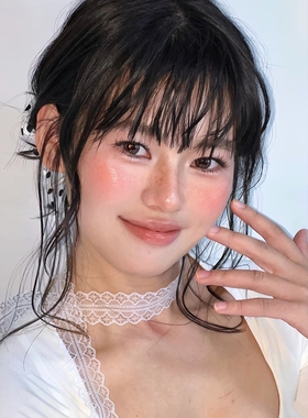 婚纱写真白色蕾丝choker简约珍珠