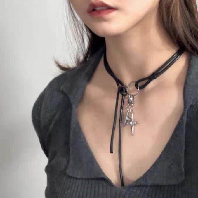 diy项链星星蜡绳项链女春夏日个性高级锁骨链ins情侣卫衣链颈链条