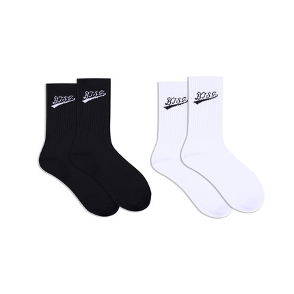 BTSG*美式袜子男长筒袜高帮纯棉吸汗防臭百搭黑白色夏季中筒长袜