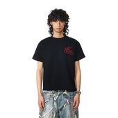 BTSG美式 复古刺绣字母嘻哈正肩短宽T恤boxy空气层百搭男女短袖 潮