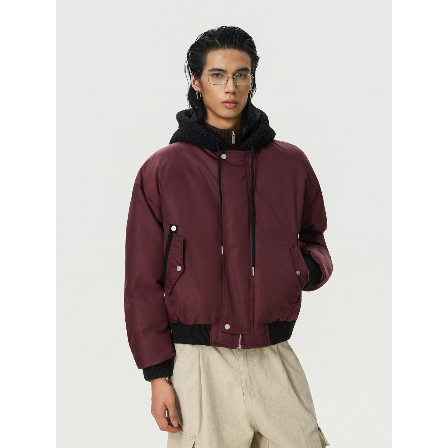 冬季加厚保暖MA1飞行员夹克棉服