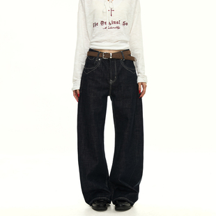 BTSG 复古高级丹宁不掉色A字型原牛裤Cleanfit通勤口袋设计弯刀裤